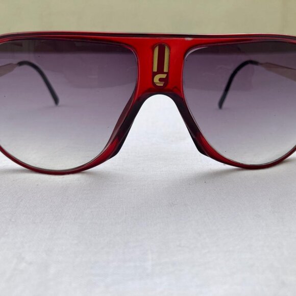 Vintage Carrera 5547 Men Sunglasses Bordeaux red/gold Eyeglasses Made Austria - Picture 4 of 14